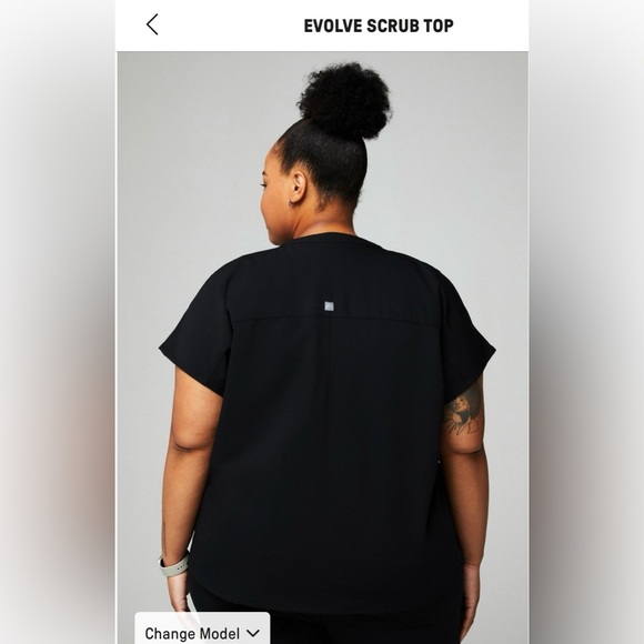 Fabletics Evolve Black Scrub Top 4XL NWT - Picture 4 of 4